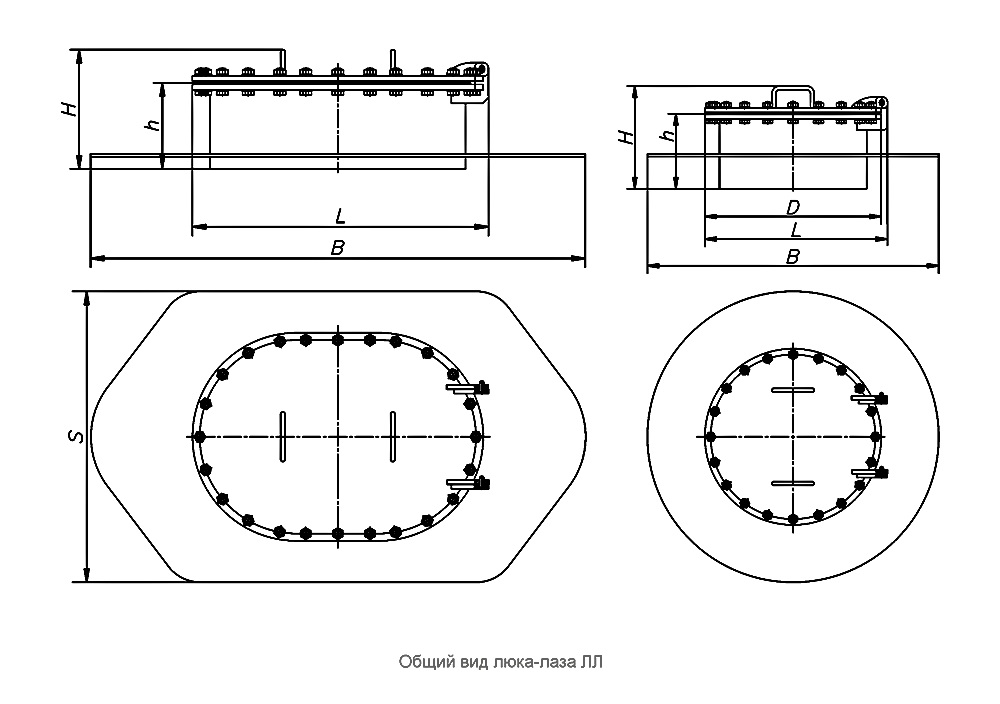 Сборочный чертеж люк лаз